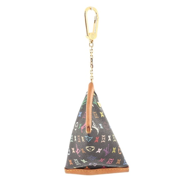 Louis Vuitton Black Multicolor Monogram Triangle Keychain Pouch - Picture 4 of 11